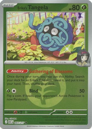 Erika's Tangela (Energy Symbol Pattern) 007/217  - Reverse Holofoil ME Ascended Heroes - Common