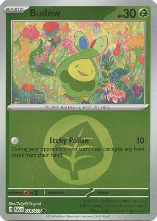 Budew (Energy Symbol Pattern) 016/217  - Reverse Holofoil ME Ascended Heroes - Common
