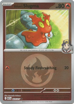 Ethan's Slugma (Energy Symbol Pattern) 023  - Reverse Holofoil ME Ascended Heroes - Common