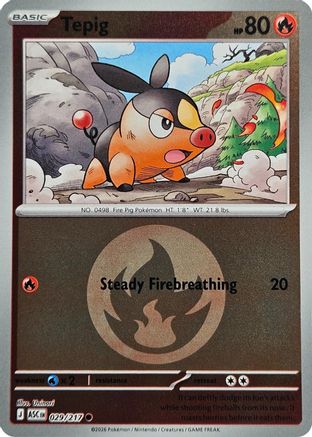 Tepig (Energy Symbol Pattern) 029  - Reverse Holofoil ME Ascended Heroes - Common