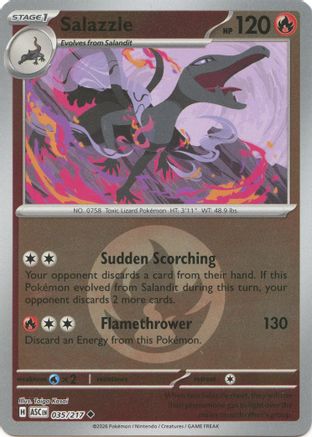Salazzle (Energy Symbol Pattern) 035/217  - Reverse Holofoil ME Ascended Heroes - Uncommon