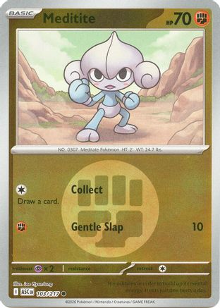 Meditite (Energy Symbol Pattern) 103  - Reverse Holofoil ME Ascended Heroes - Common