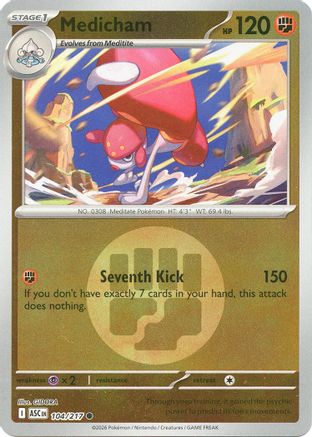 Medicham (Energy Symbol Pattern) 104/217  - Reverse Holofoil ME Ascended Heroes - Common