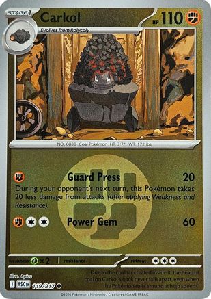 Carkol (Energy Symbol Pattern) 119  - Reverse Holofoil ME Ascended Heroes - Common