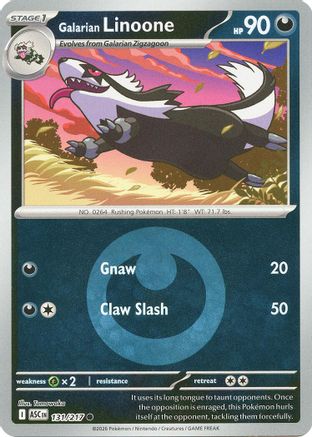 Galarian Linoone (Energy Symbol Pattern) 131  - Reverse Holofoil ME Ascended Heroes - Common