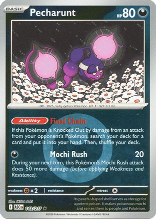 Pecharunt (Energy Symbol Pattern) 143  - Reverse Holofoil ME Ascended Heroes - Rare