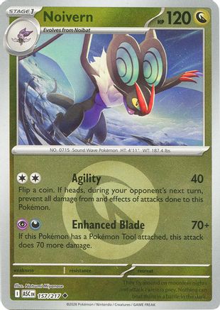 Noivern (Energy Symbol Pattern) 157  - Reverse Holofoil ME Ascended Heroes - Uncommon