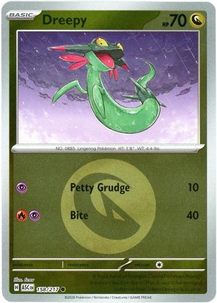 Dreepy (Energy Symbol Pattern) 158/217  - Reverse Holofoil ME Ascended Heroes - Common