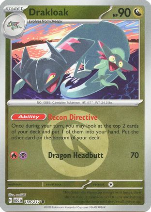 Drakloak (Energy Symbol Pattern) 159/217  - Reverse Holofoil ME Ascended Heroes - Common