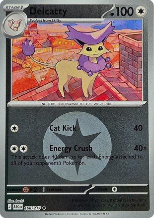 Delcatty (Energy Symbol Pattern) 166  - Reverse Holofoil ME Ascended Heroes - Uncommon
