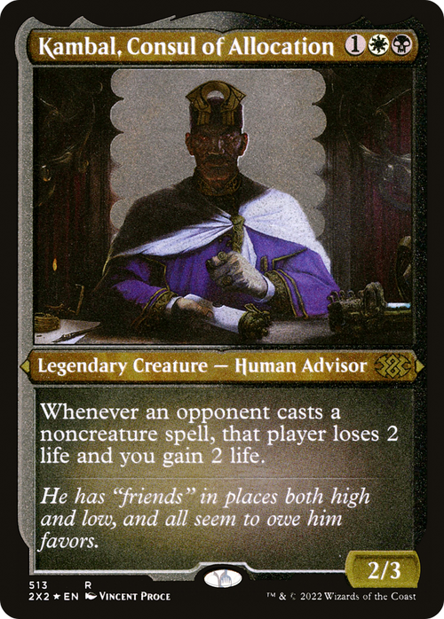 Kambal, Consul of Allocation (Foil Etched) (2X2-513) - Double Masters 2022 Foil