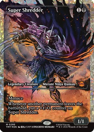 Super Shredder (Showcase) (Fracture Foil) (TMT-295) - Teenage Mutant Ninja Turtles Foil