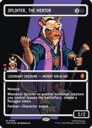 Splinter, the Mentor (0089) (Borderless) (Surge Foil) (TMC-089) - Commander: Teenage Mutant Ninja Turtles Foil