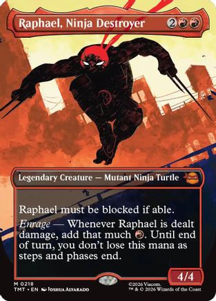 Raphael, Ninja Destroyer (Borderless) (TMT-218) - Teenage Mutant Ninja Turtles Foil