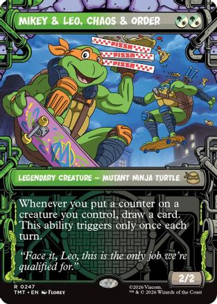 Mikey & Leo, Chaos & Order (Showcase) (TMT-247) - Teenage Mutant Ninja Turtles