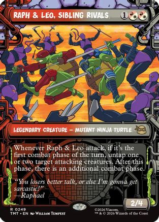 Raph & Leo, Sibling Rivals (Showcase) (TMT-249) - Teenage Mutant Ninja Turtles Foil