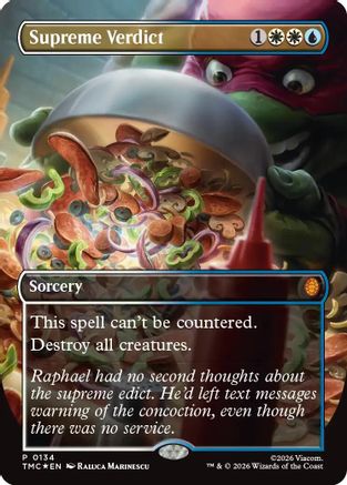 Supreme Verdict (Borderless) (TMC-134) - Commander: Teenage Mutant Ninja Turtles Foil