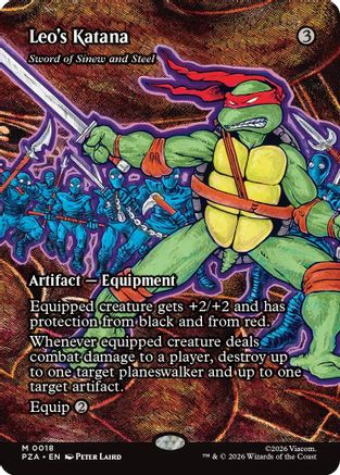 Leo's Katana - Sword of Sinew and Steel (Borderless) (PZA-018) - Teenage Mutant Ninja Turtles Eternal-Legal