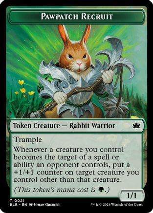 Pawpatch Recruit // Map Double-Sided Token (BLB-21 // 17) - Bloomburrow
