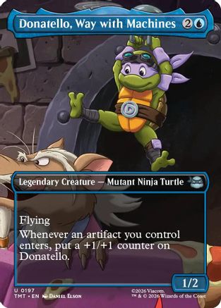 Donatello, Way with Machines (Borderless) (TMT-197) - Teenage Mutant Ninja Turtles Foil