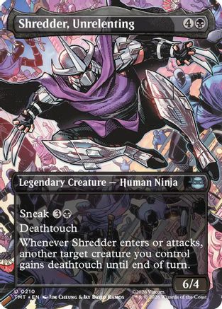 Shredder, Unrelenting (Borderless) (TMT-210) - Teenage Mutant Ninja Turtles