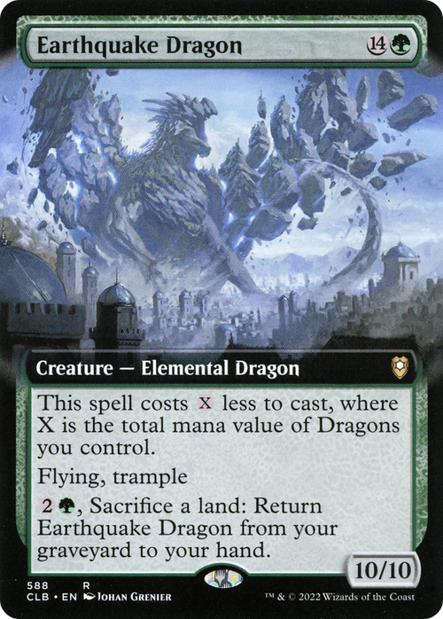 Earthquake Dragon (Extended Art) (CLB-588) - Commander Legends: Battle for Baldur's Gate: (Extended Art) Foil