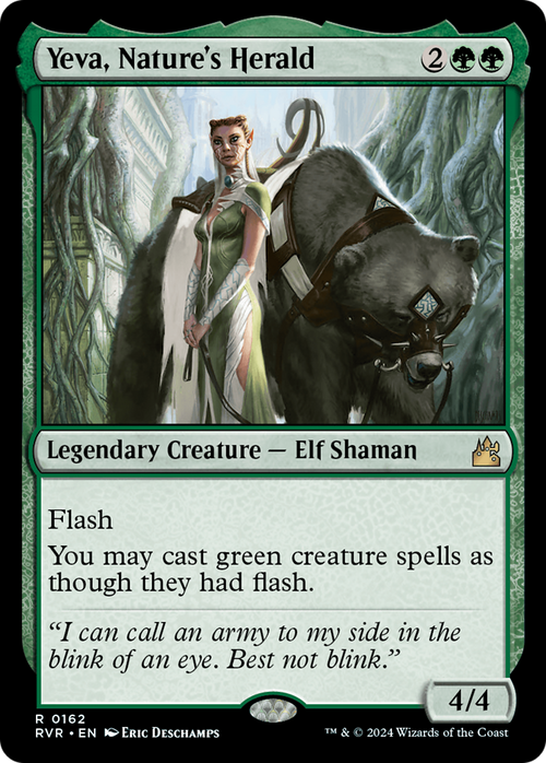 Yeva, Nature's Herald (RVR-162) - Ravnica Remastered Foil