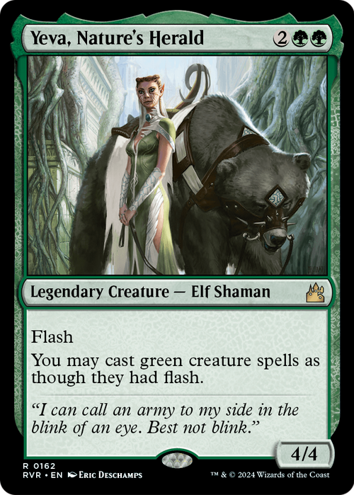 Yeva, Nature's Herald (RVR-162) - Ravnica Remastered Foil