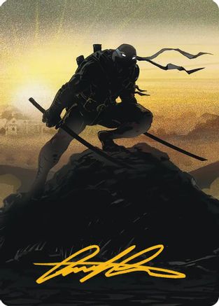 Leonardo, Sewer Samurai Art Card (20/54) (Gold-Stamped Signature) (ASTMT-020) - Art Series: Teenage Mutant Ninja Turtles