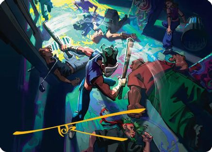 Pain 101 Art Card (Gold-Stamped Signature) (ASTMT-006) - Art Series: Teenage Mutant Ninja Turtles