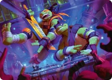 Mikey & Don, Party Planners Art Card (ASTMT-015) - Art Series: Teenage Mutant Ninja Turtles
