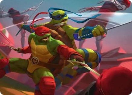 Raph & Leo, Sibling Rivals Art Card (ASTMT-016) - Art Series: Teenage Mutant Ninja Turtles
