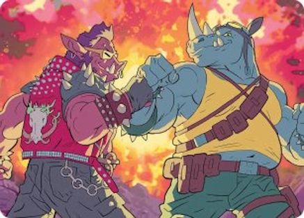 Bebop & Rocksteady Art Card (ASTMT-029) - Art Series: Teenage Mutant Ninja Turtles