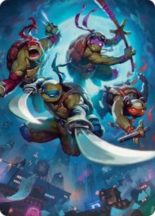 Heroes in a Half Shell Art Card (ASTMT-041) - Art Series: Teenage Mutant Ninja Turtles