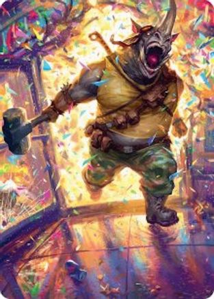 Rocksteady, Rowdy Rhino Art Card (ASTMT-054) - Art Series: Teenage Mutant Ninja Turtles