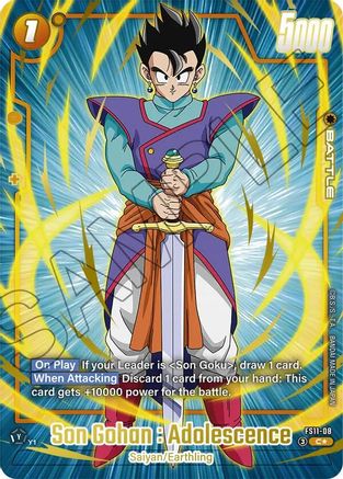 Son Gohan : Adolescence - FS11-08 (Gold) (FS11-08) - Starter Deck EX The Phase of Evolution Holofoil