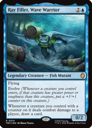 Ray Fillet, Wave Warrior (Surge Foil) (TMC-014) - Commander: Teenage Mutant Ninja Turtles Foil