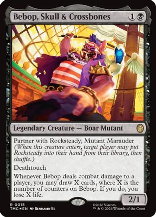 Bebop, Skull & Crossbones (Surge Foil) (TMC-015) - Commander: Teenage Mutant Ninja Turtles Foil