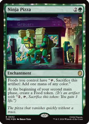 Ninja Pizza (Surge Foil) (TMC-032) - Commander: Teenage Mutant Ninja Turtles Foil