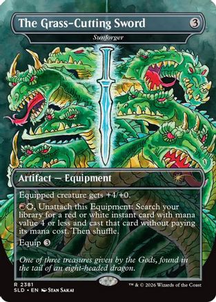 The Grass-Cutting Sword - Sunforger (SLD-2381) - Secret Lair Drop Series Foil