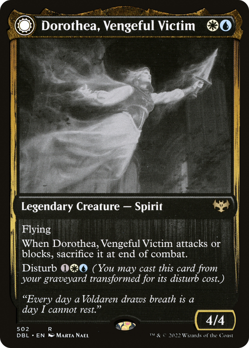 Dorothea, Vengeful Victim (DBL-502) - Innistrad: Double Feature: (Double Faced Transform) Foil