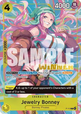Jewelry Bonney (Heroines Battle Winner Pack) (P-113) - One Piece Promotion Cards Foil