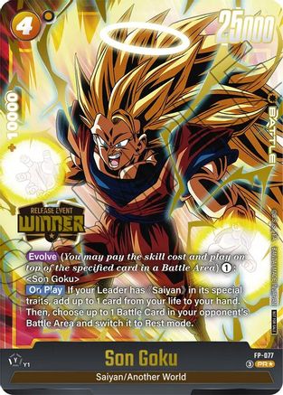 Son Goku - FP-077 (Release Event Winner) (FP-077) - Fusion World Promotion Cards and Packs Holofoil