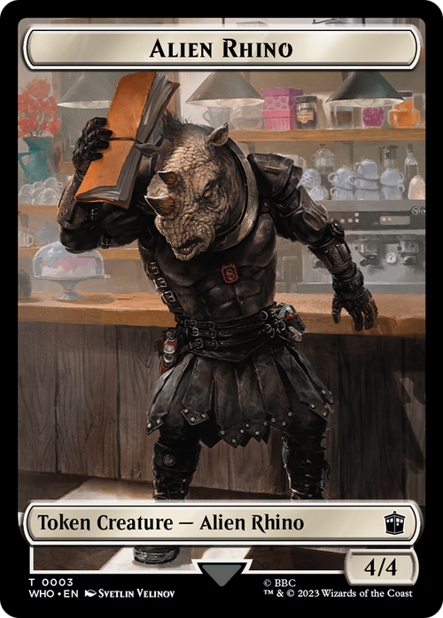 Alien Rhino (TWHO-003) - Doctor Who Tokens
