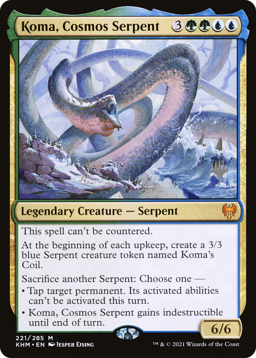 Koma, Cosmos Serpent (PPKHM-221P) - Kaldheim Promos Foil