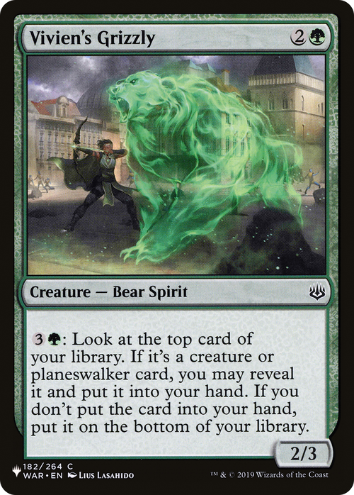 Vivien's Grizzly (LIST-WAR-182) - The List