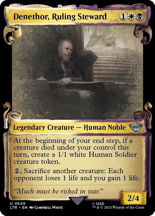 Denethor, Ruling Steward (Showcase Scrolls) (LTR-649) - The Lord of the Rings: Tales of Middle-earth: (Showcase) Foil