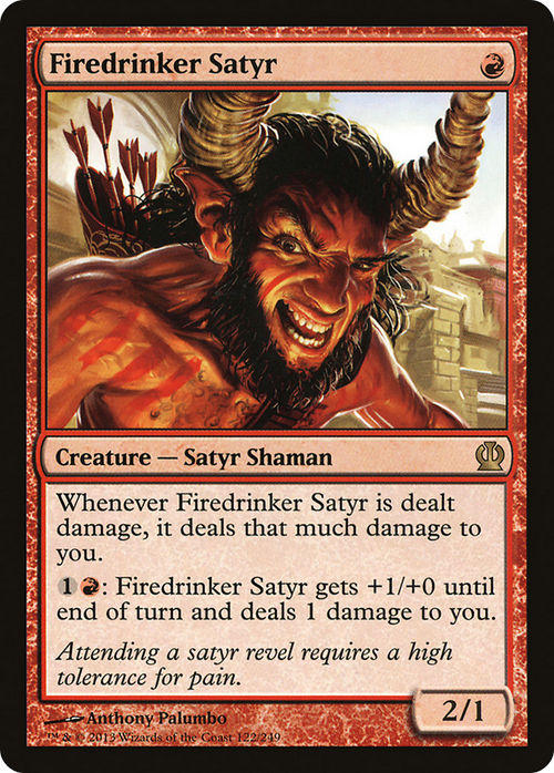Firedrinker Satyr (THS-122) - Theros Foil