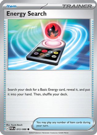 Energy Search 072  - Reverse Holofoil ME03 Perfect Order - Common