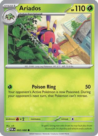 Ariados 002  - Reverse Holofoil ME03 Perfect Order - Common